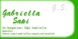 gabriella sapi business card