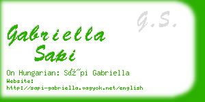 gabriella sapi business card
